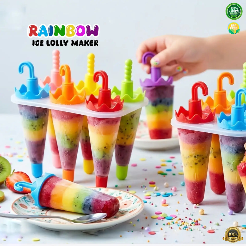 Ice Lolly Maker – Reusable Popsicle Mold Set with Sticks