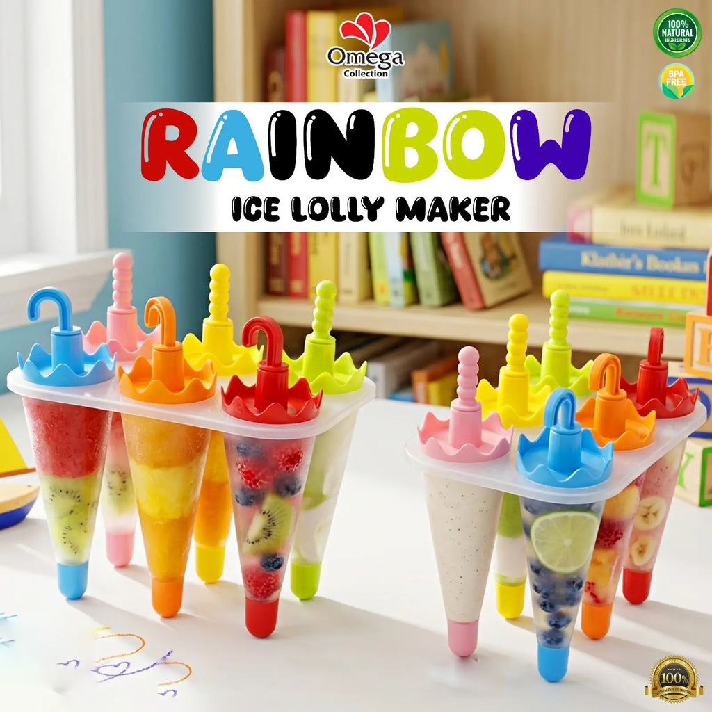 Ice Lolly Maker – Reusable Popsicle Mold Set with Sticks