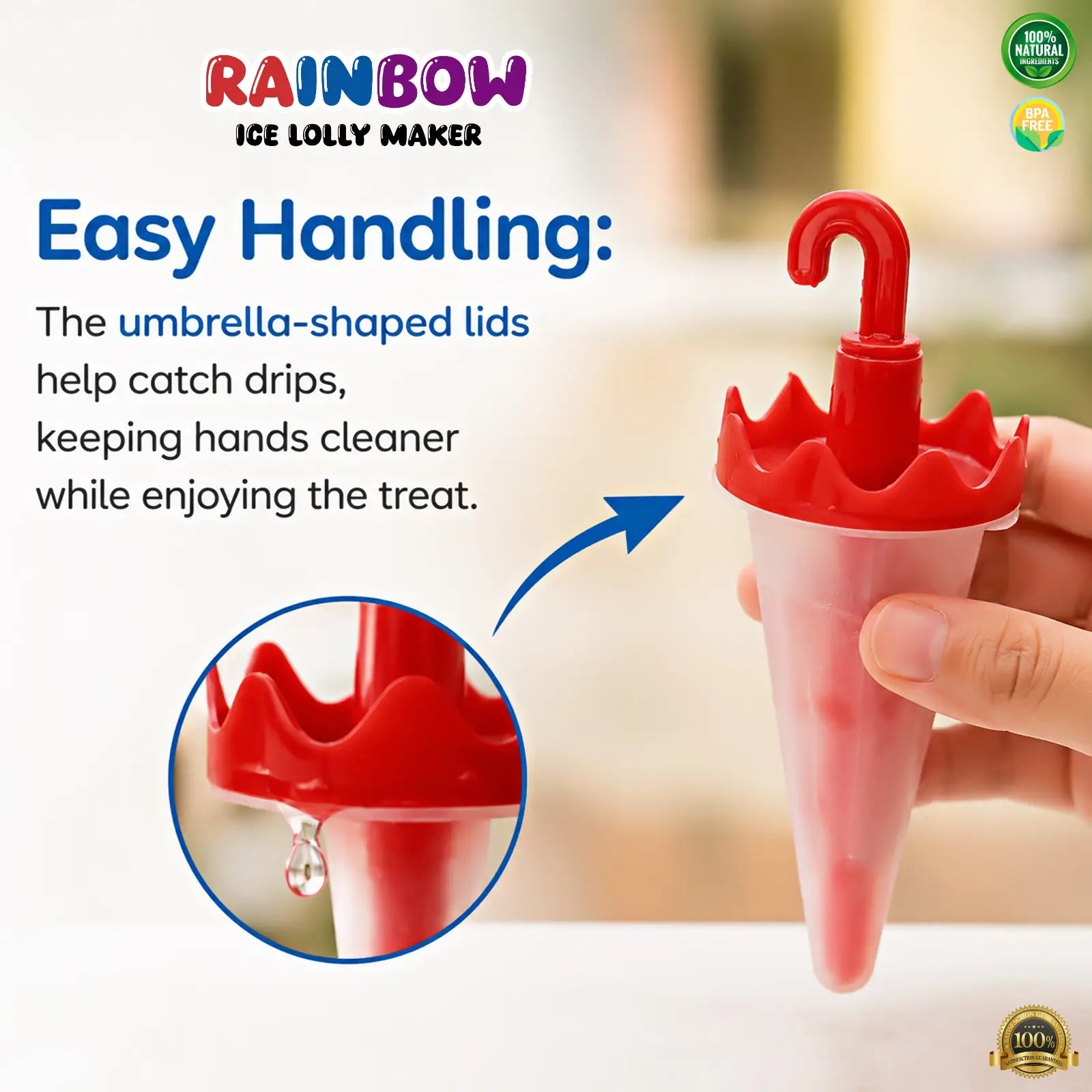 Ice Lolly Maker – Reusable Popsicle Mold Set with Sticks