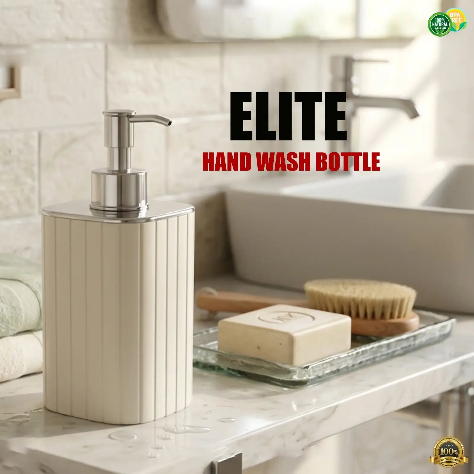 Refillable Hand Wash Dispenser – Solid & Transparent Soap Pump Bottle