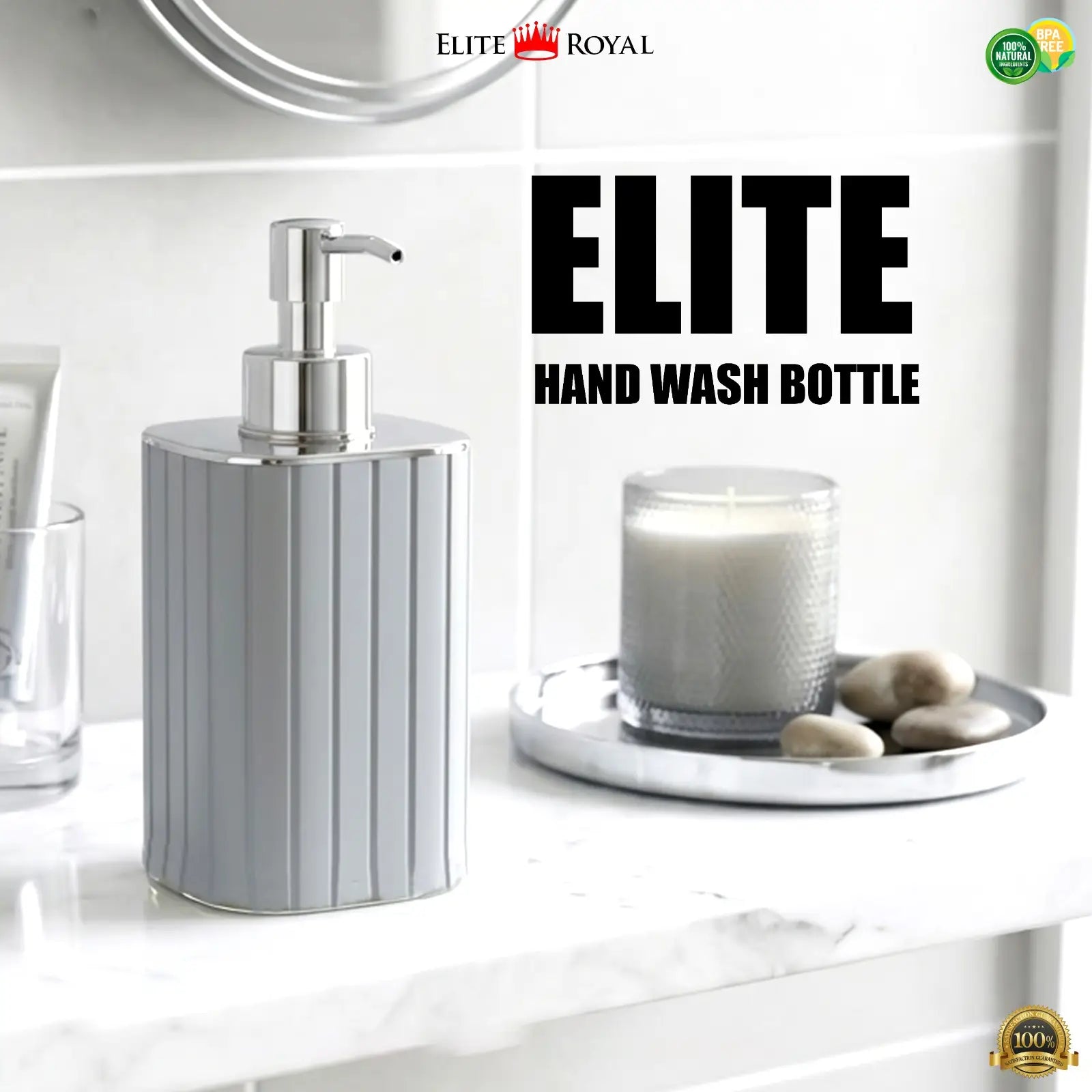 Refillable Hand Wash Dispenser – Solid & Transparent Soap Pump Bottle