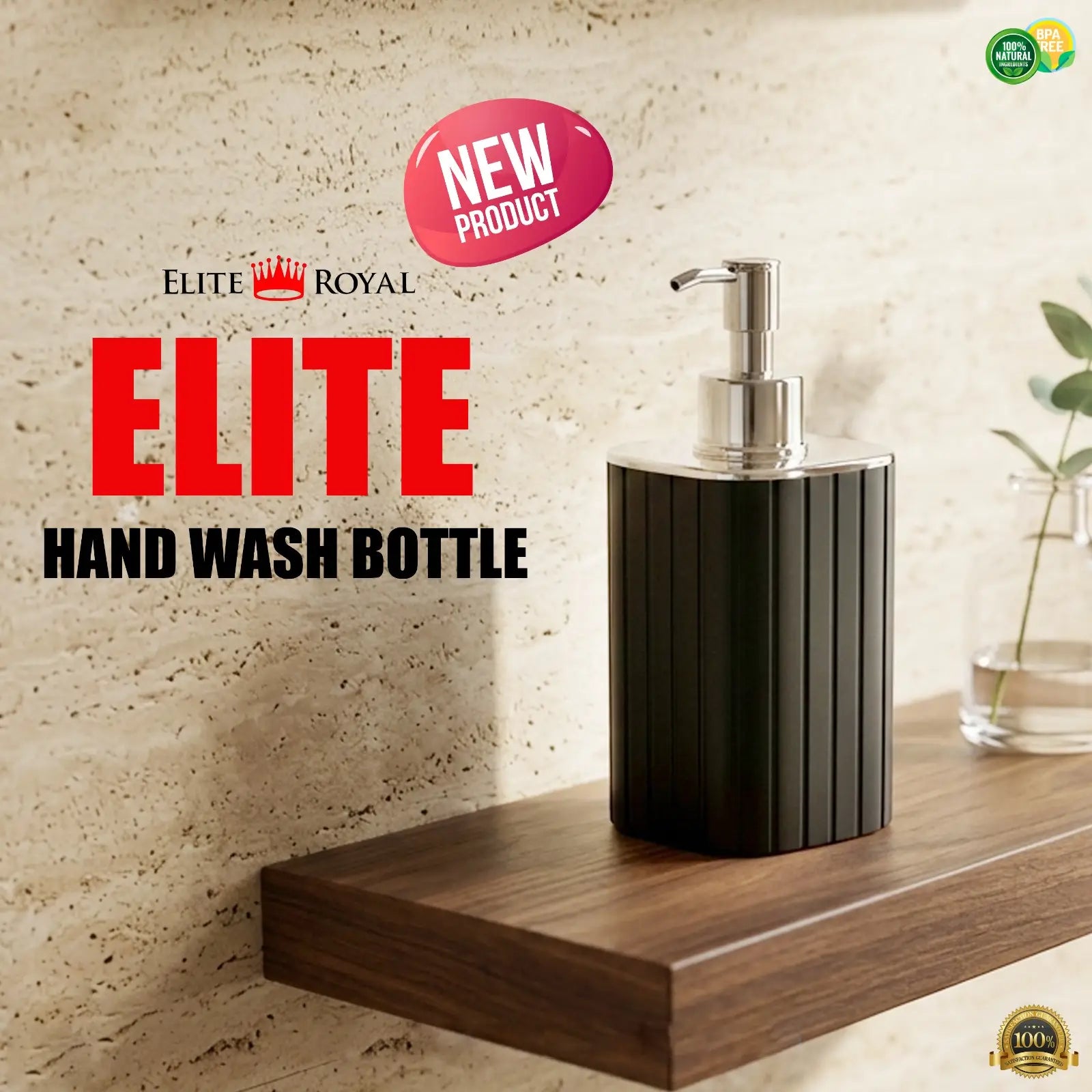 Refillable Hand Wash Dispenser – Solid & Transparent Soap Pump Bottle