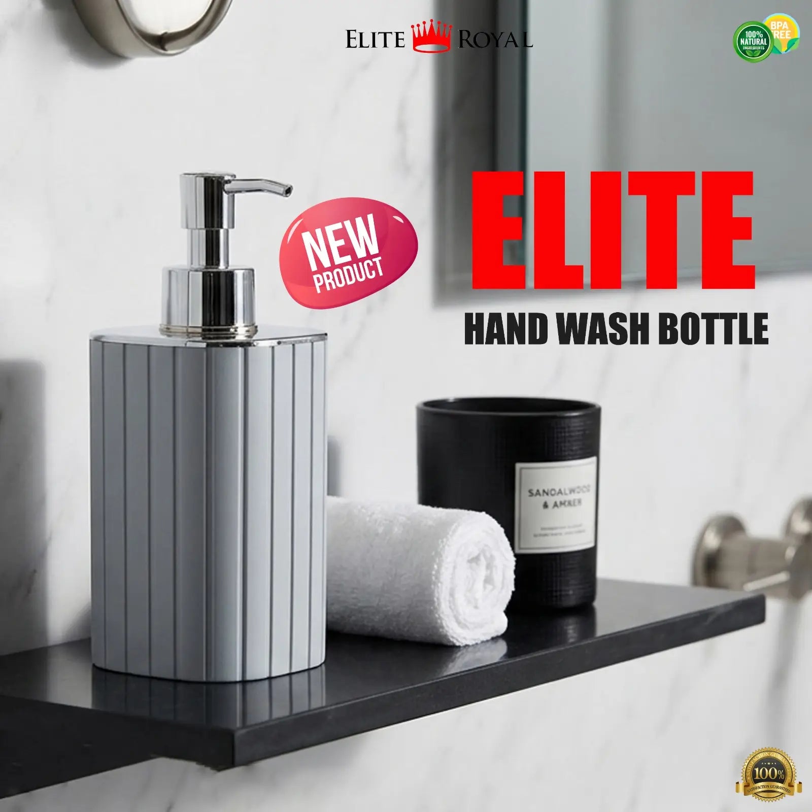 Refillable Hand Wash Dispenser – Solid & Transparent Soap Pump Bottle