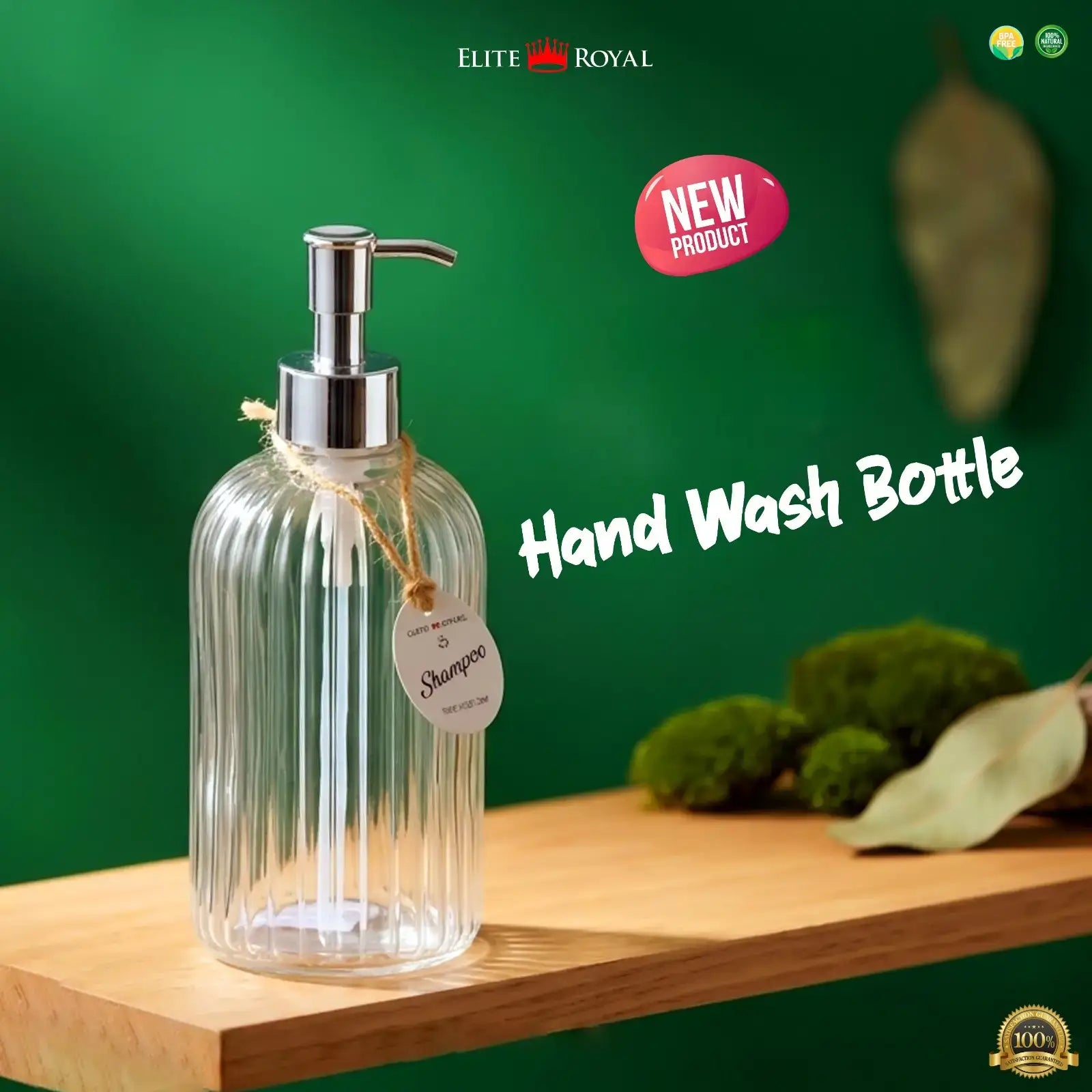Refillable Hand Wash Dispenser – Solid & Transparent Soap Pump Bottle