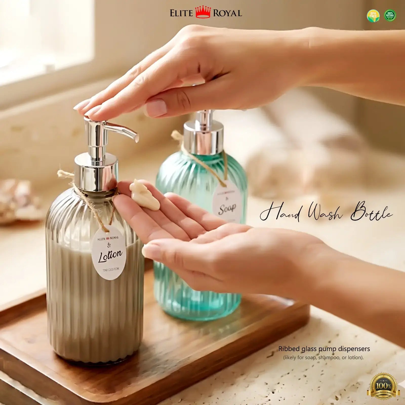 Refillable Hand Wash Dispenser – Solid & Transparent Soap Pump Bottle