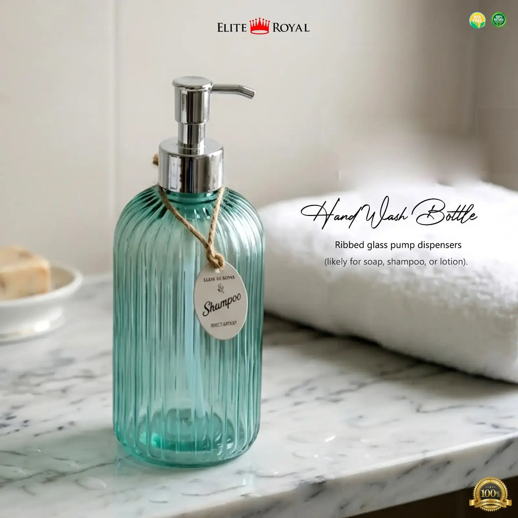 Refillable Hand Wash Dispenser – Solid & Transparent Soap Pump Bottle