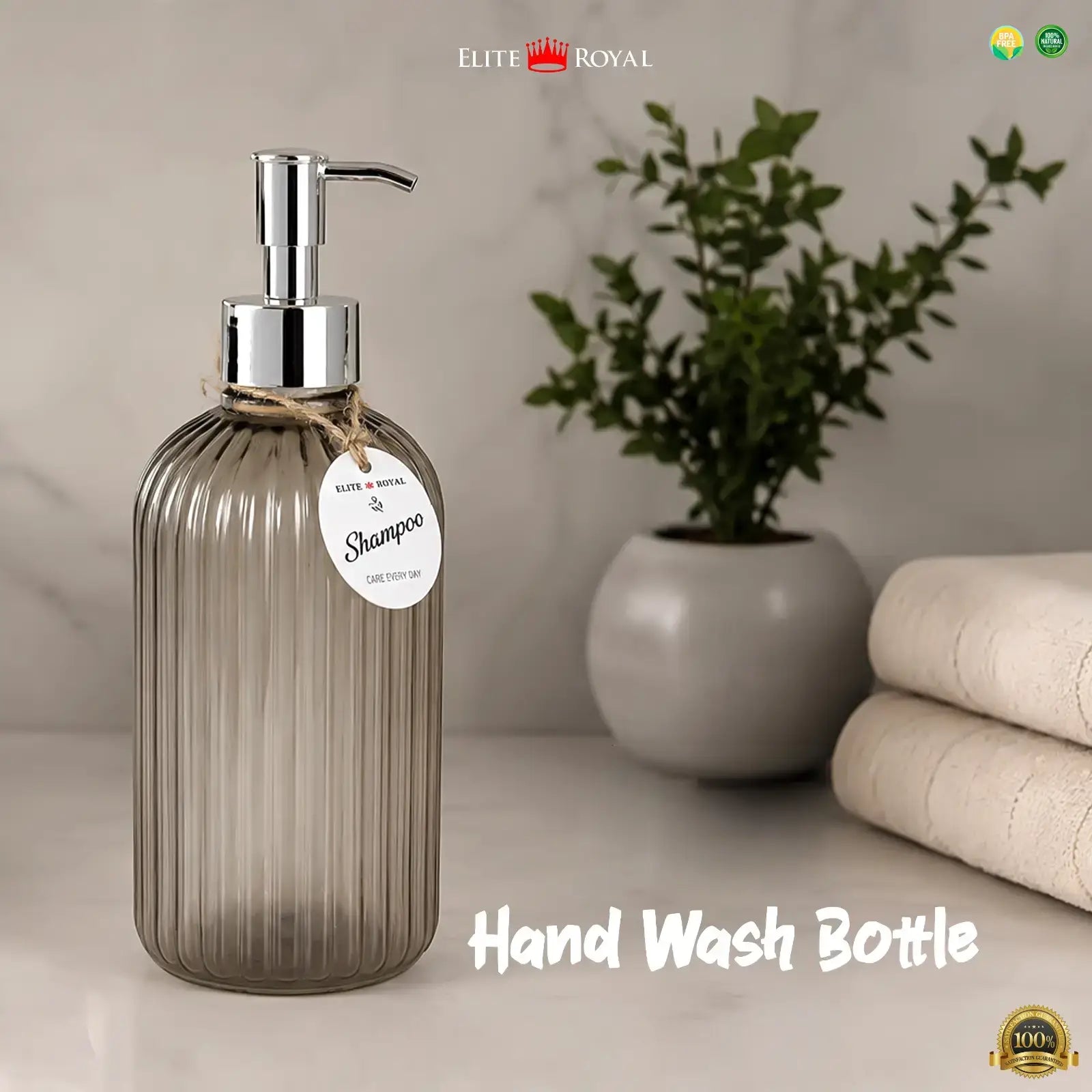Refillable Hand Wash Dispenser – Solid & Transparent Soap Pump Bottle