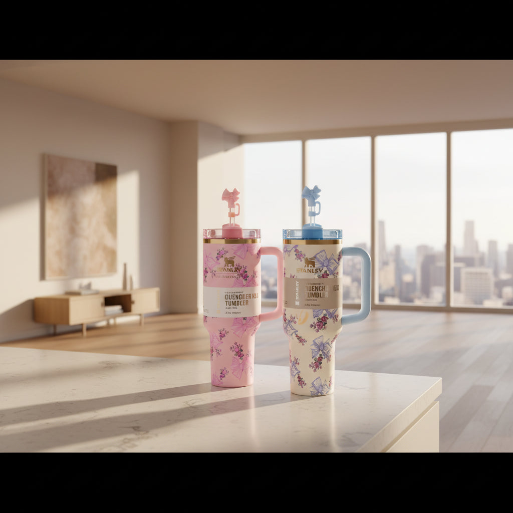Style Floral Quencher Tumbler – 1200ml